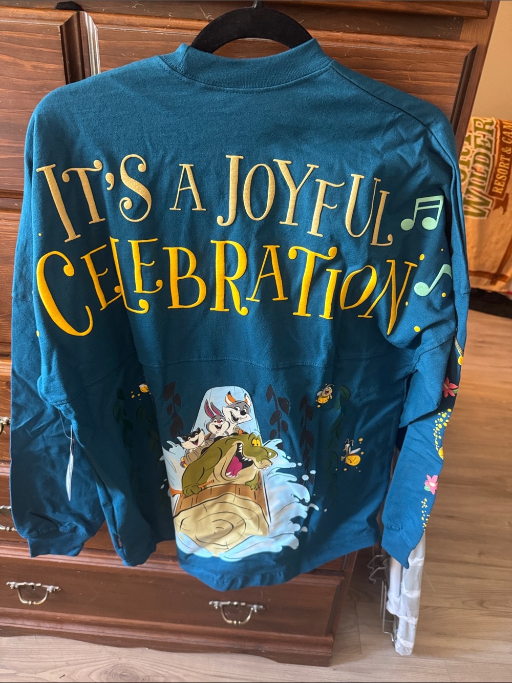 Disney Walt Disney World Tiana’s Bayou adventure opening spirit jersey S NWT
